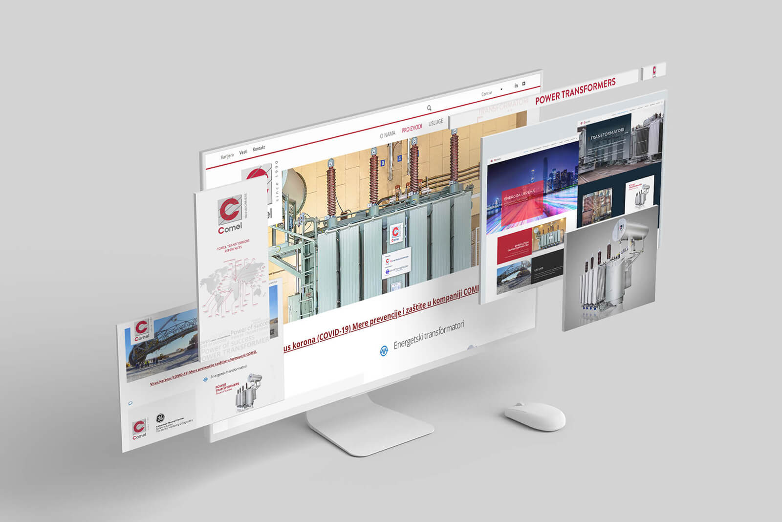 COMEL Website Design with 3D Visual Elements