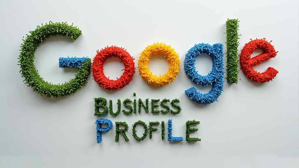 Google logo made of colorful grass emphasizing local SEO