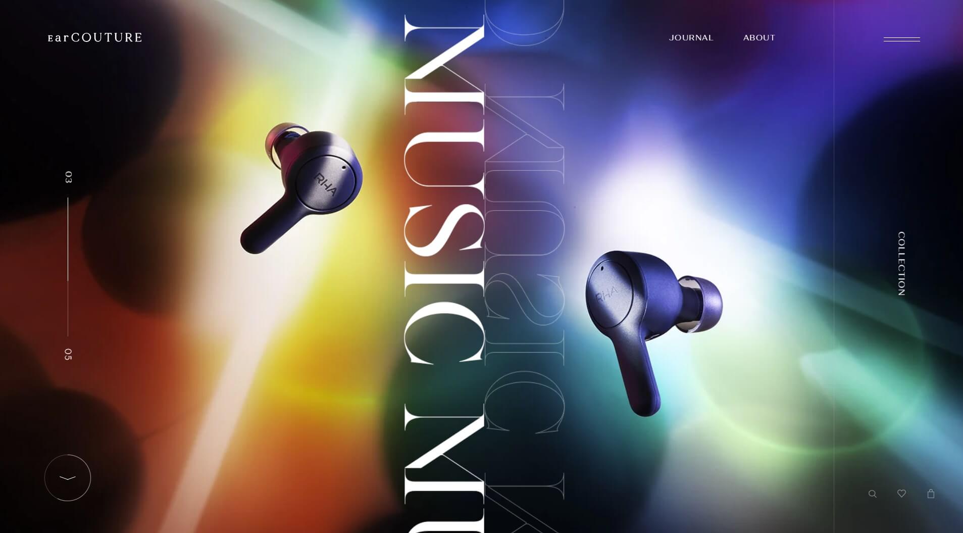 Screenshot of colorful website homepage that is using abstract and motion design in the right way. Both abstract and motion design are big parts of general digital product design trends for 2025.